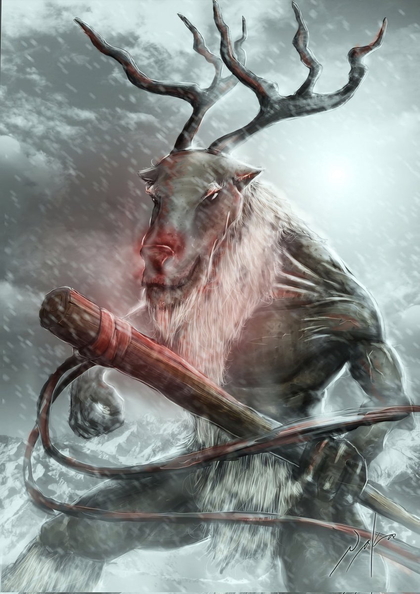 🦌🩸 All of the other reindeer used to laugh and call him names. Then, one foggy Christmas eve, Rudolph got his revenge. Art by naka474.