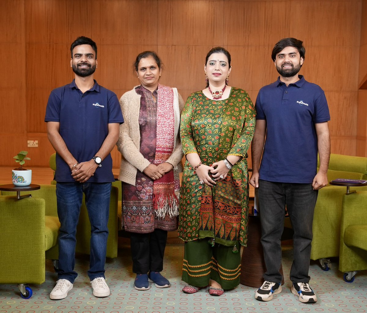 Great to host Urvashi Prasad, former Director at NITI Aayog and Geeta Ji on BigOHealth Podcast. Stay tuned to listen the other side of cancer with the patients’ lens. 
<a href="/urvashi01/">Urvashi Prasad</a> 

#CancerAwareness #cancercare #cancer #ALK
