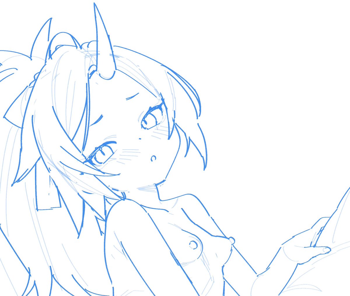 キノキンにお願いされてレンゲのラフ描いた 