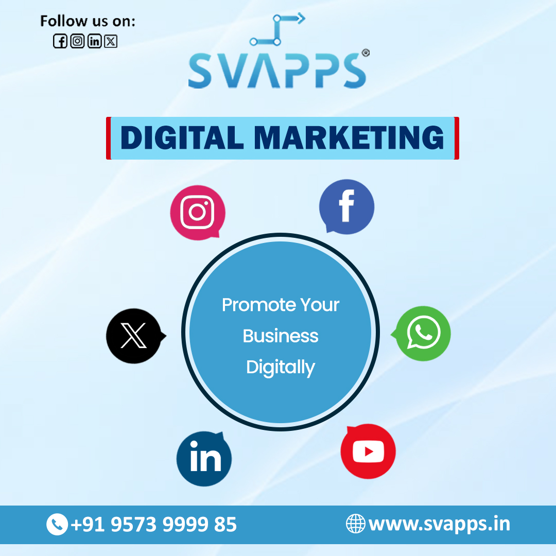 SvappsSoft's tweet image. &quot;Boost your brand&apos;s presence with expert digital marketing! Partner with #SvappsSoftSolutions for innovative strategies that drive growth. Let&apos;s make your business shine online!&quot;

🌐 svapps.in
📞 𝐂𝐚𝐥𝐥:- 09573 9999 85

#digitalmarketing #businessgrowth