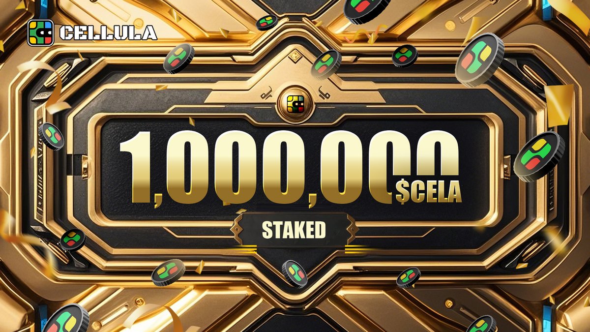 cellulalifegame's tweet photo. 1M $CELA staked.
Thanks for believing—and staking—now let’s aim for the next million. https://t.co/us015lnyzj