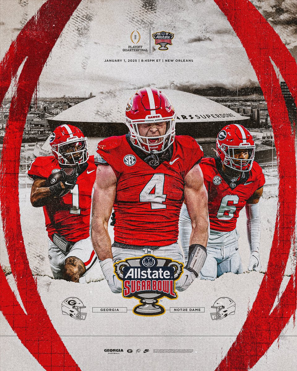 The Sugar Bowl matchup is set.

#GoDawgs