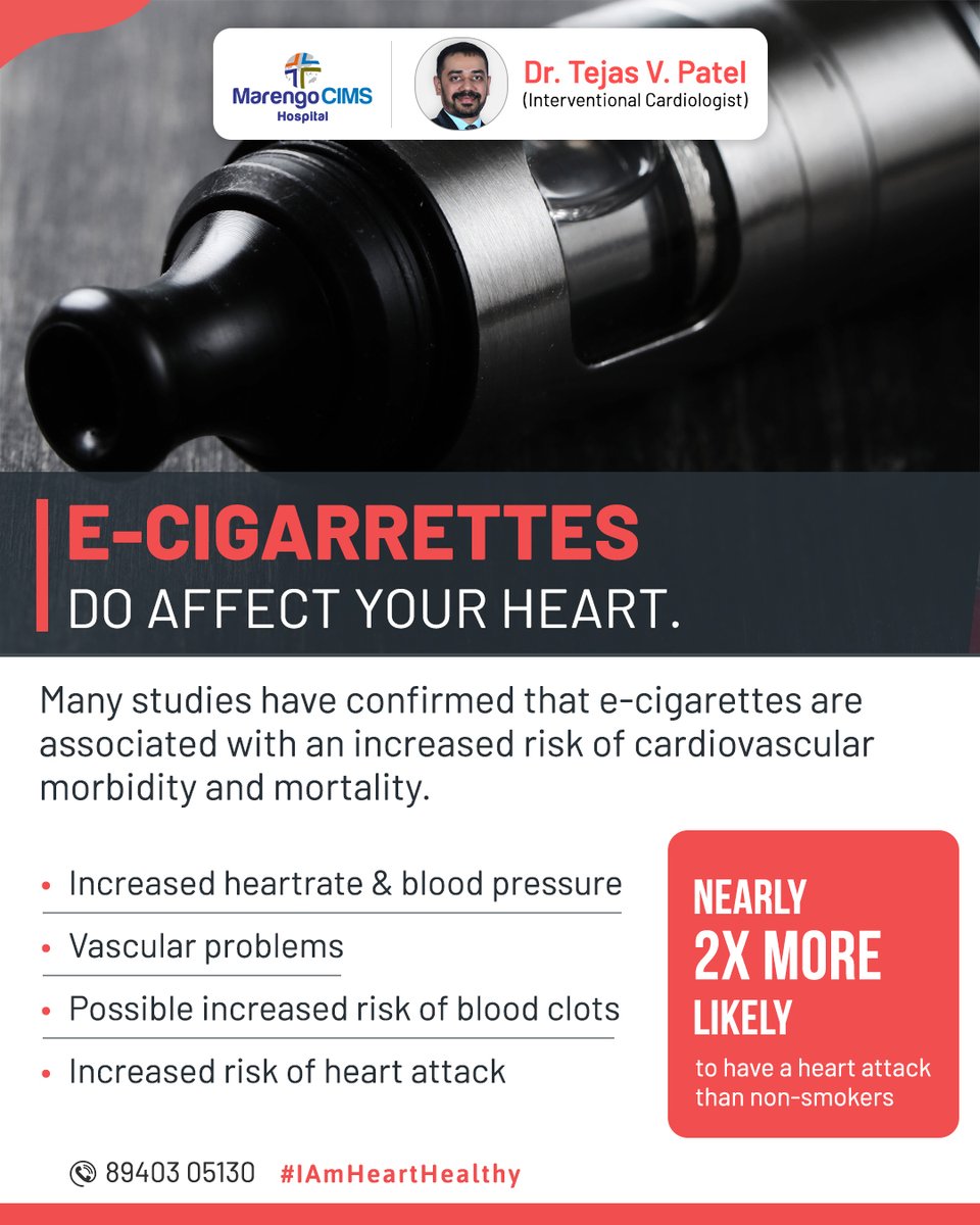 cigarette électronique sri lanka Think e-cigarettes are safe? Think again! Studies show that vaping can  double your risk of a heart attack compared to non-smokers. #HeartHealth  #VapingRisks #CardiovascularHealth #IAmHeartHealthy #DrTejasPatel  #Cardiologist #CardiologistAhmedabad