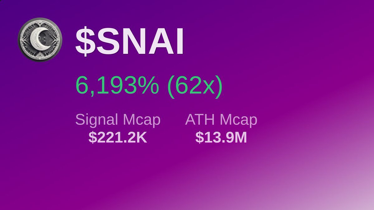 Continues to go higher!

Hjw6bEcHtbHGpQr8onG3izfJY5DJiWdt7uk2BfdSpum

$SNAI

t.me/SolTradingBot?…