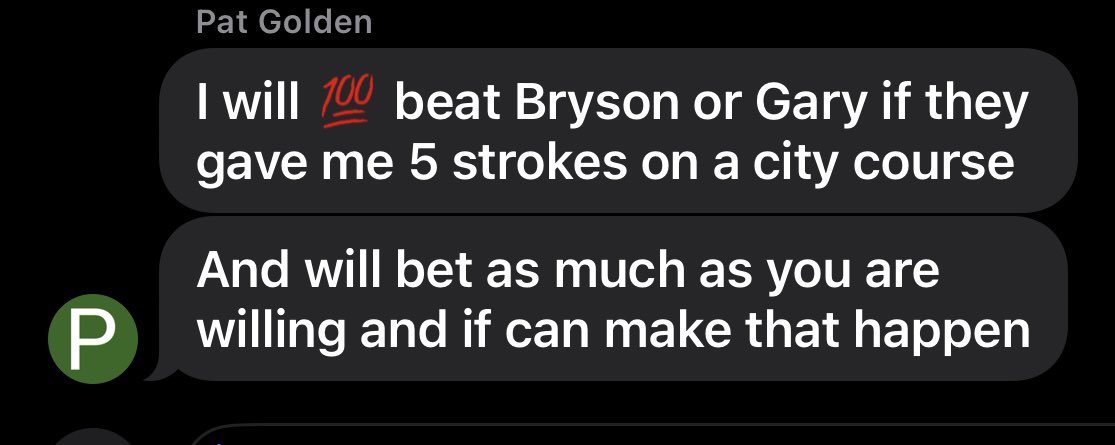 <a href="/brysondech/">Bryson DeChambeau</a> <a href="/GaryWoodland/">Gary Woodland</a> 

Gary, you know <a href="/Pgolden0327/">Patrick Golden</a>.

What do you think?
