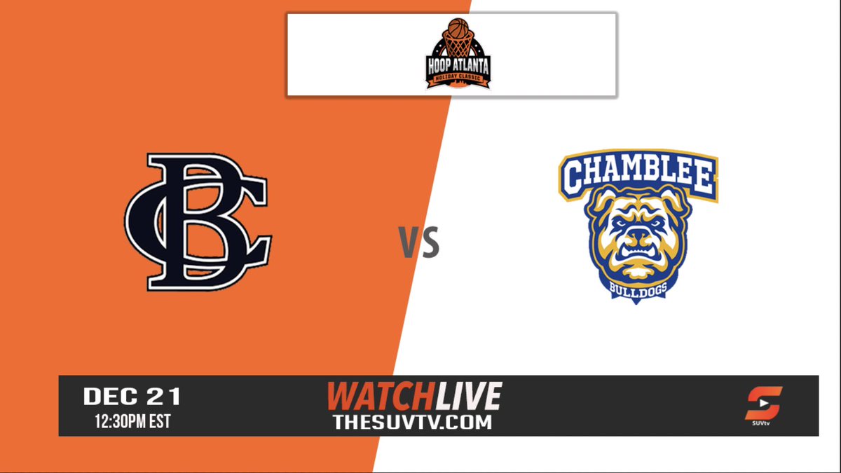 SUVtv's tweet photo. Hoop Atlanta Holiday Classic

🏀 Bethlehem Christian vs. Chamblee
📅 Sat., Dec. 21
⏰ 12:30pm
📍 The Lovett School 
🎟️ https://t.co/HhLoL7tBiA
📺 https://t.co/Xwz508KB5i

@CHS_DawgHouse @hoopatlanta_ @JordanWyton https://t.co/AvksLCUTbX