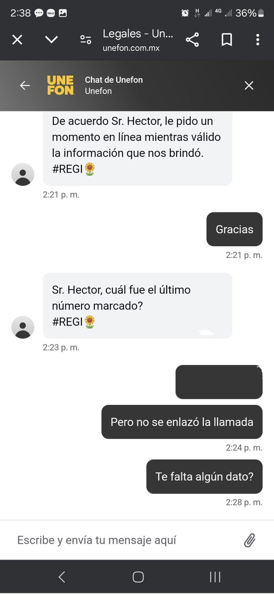 Nadie_PD's tweet photo. @Profeco @Unefon Traté de que me atendieran por chat, pero no contestaron después de pedir datos de validación https://t.co/EAXNW5J0cG