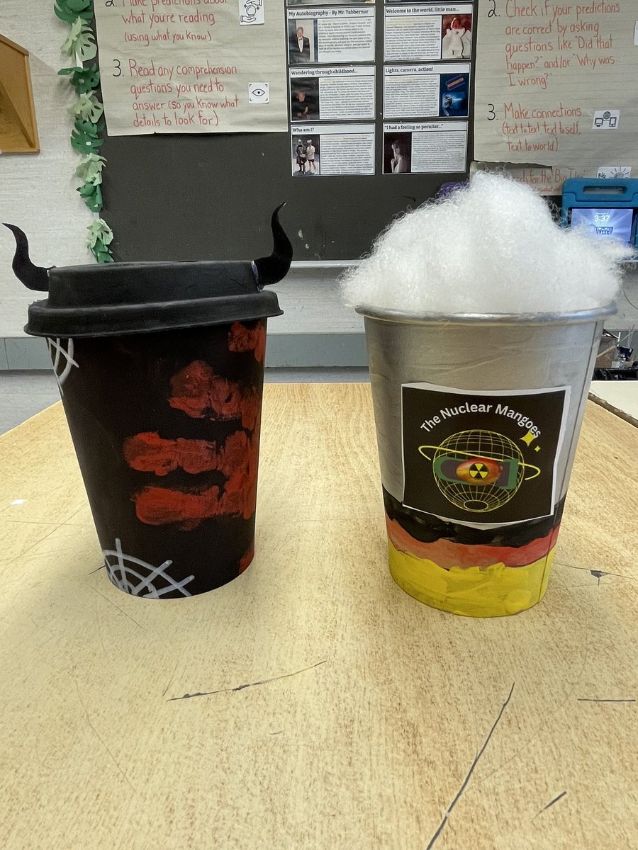 A big thank you to Mrs. Annett and Ms. Drewitt for including 6T in the Holiday Beverage challenge! Ss designed and created holiday themed drinks and cups, and then used persuasive techniques to create an ad campaign for their products. A great way to close out 2024! #tvdsb <a href="/TVDSB/">Thames Valley DSB</a>