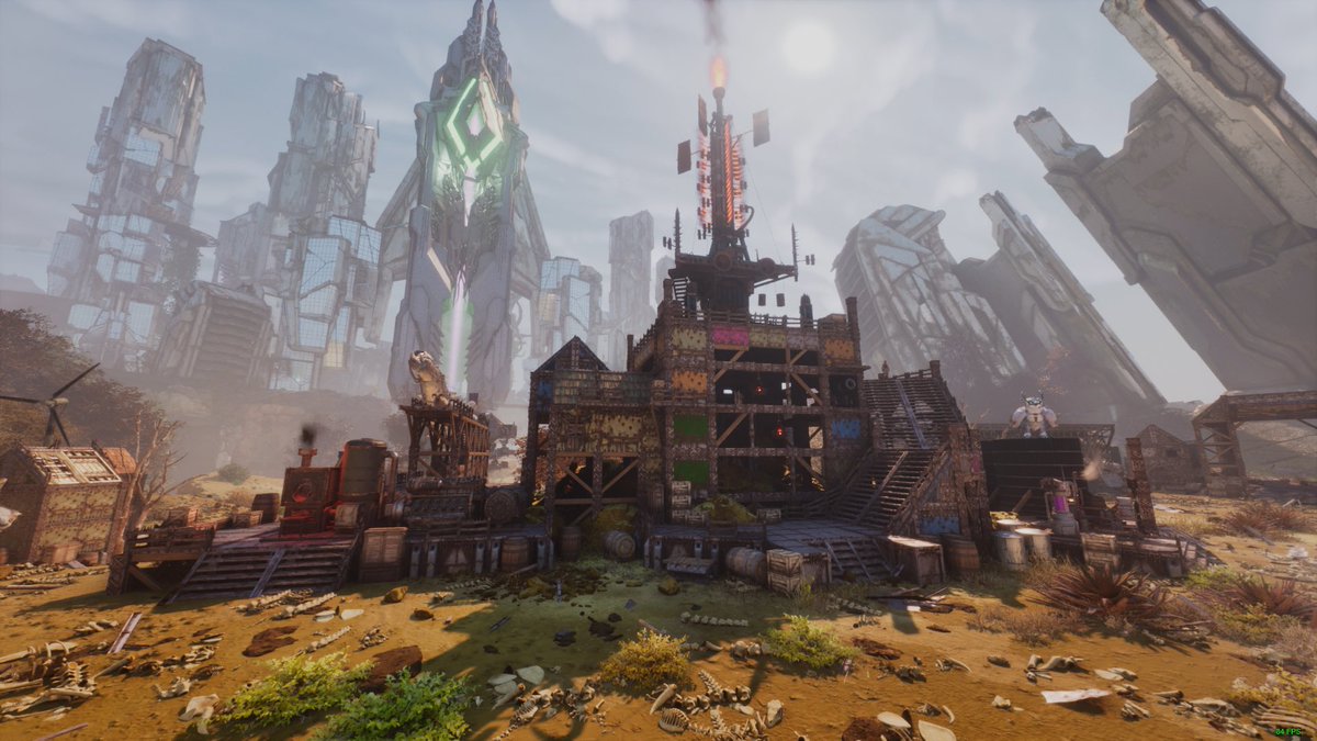 How everyone enjoying extinction so far?, Here’s some build pics of the junker town I made before I went on vacation! #ARKSurvivalAsended #ARK