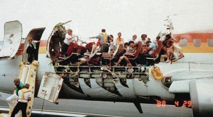 Aloha Airlines Flight 243 was a routine flight from Hilo to Honolulu in Hawaii. On April 28, 1988, the flight left Hilo International Airport with five crew members and 90 passengers, heading towards Honolulu.

The plane had a smooth takeoff and climbed to its cruising altitude