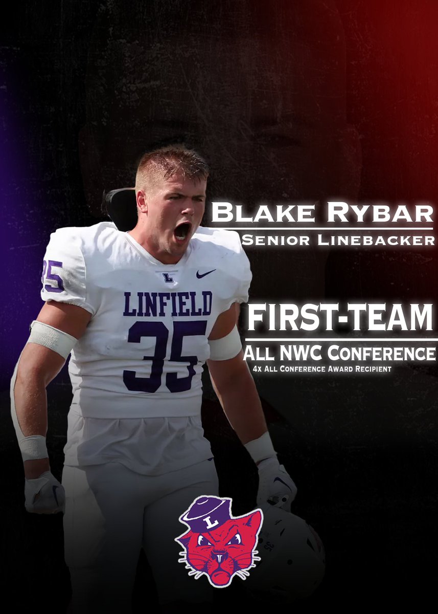 LinfieldFB's tweet photo. What a way to start the Wildcats 24 days of All-Conference Selections - with one of the best linebackers in program history.  Blake led the 'Cats with 81 tackles while also contributing 11.5 tackles for loss, 2.5 sacks, and 1 fumble return for a touchdown. #RollCats https://t.co/1PzuFgXmbq
