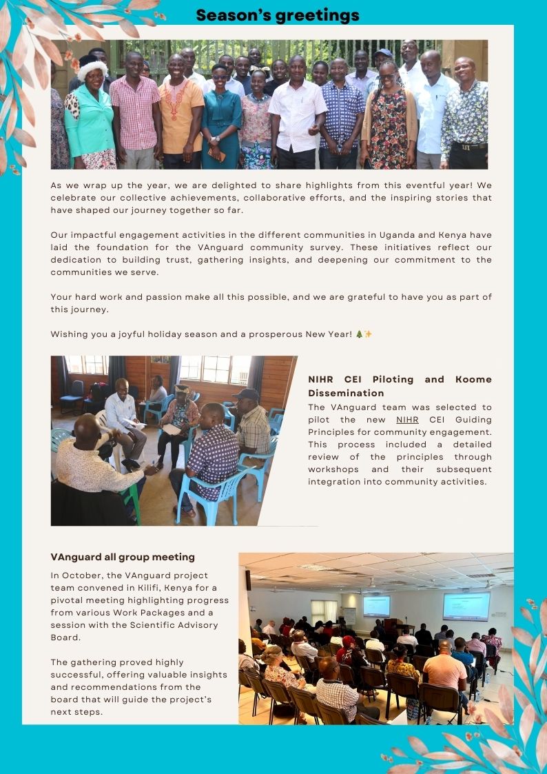 The_VAnguard22's tweet photo. Happy holidays from the @The_VAnguard22 to all our partners and collaborators. 
@MRC_Uganda @mrcunitgambia @AlisonEUganda @GyavN @IVIHeadquarters @Ndembi12 @UVRIug @UVRI_IAVI @AfricaCDC @TargetMalaria @ChiPrimus @SChiug @KEMRI_Wellcome @EdwineBarasa https://t.co/TcnT9rf360