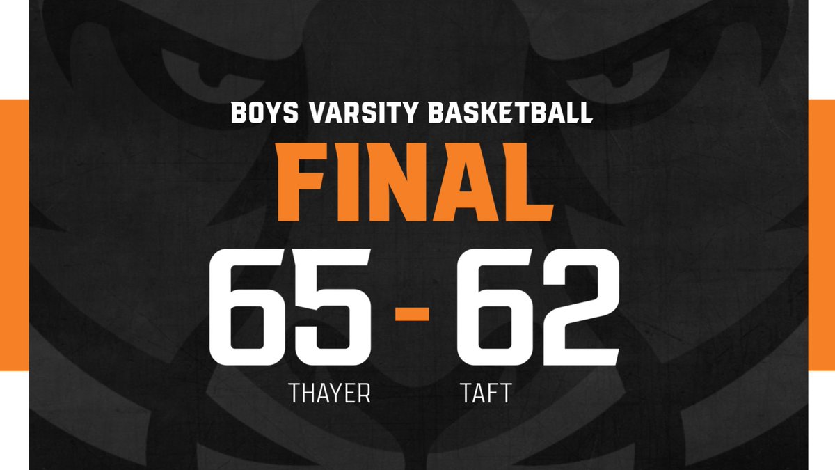 FINAL | Boys Varsity Basketball 🏀

Michael McNamara ‘27 | 23 points
Marquis White ‘25 | 20 points
Jamari Antoine ‘25 | 12 points
Brayden Buckley ‘28 | 8 points