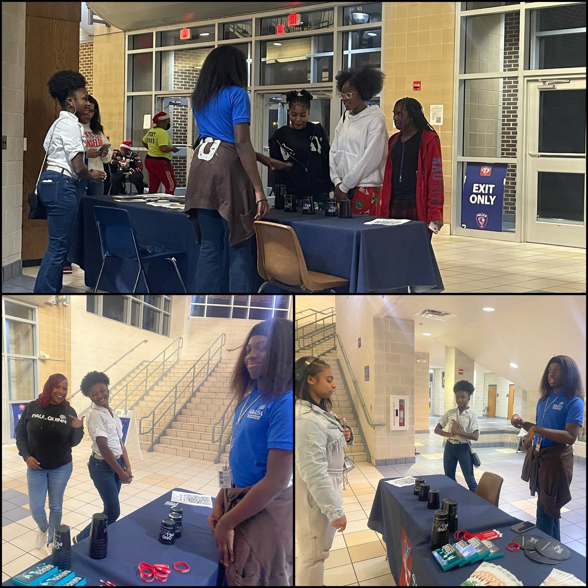 Final night of drug information tables for 3D Prevention Month at the Varsity Duncanville v. Desoto basketball games! 🏀🎉 Huge shout out to <a href="/Byrd_Middle/">Byrd Middle School</a> Skills USA and BPA for their incredible support! 🙌 Wishing everyone Happy Holidays! 🎄✨ Drive safely! #DrugFreeDville #3D