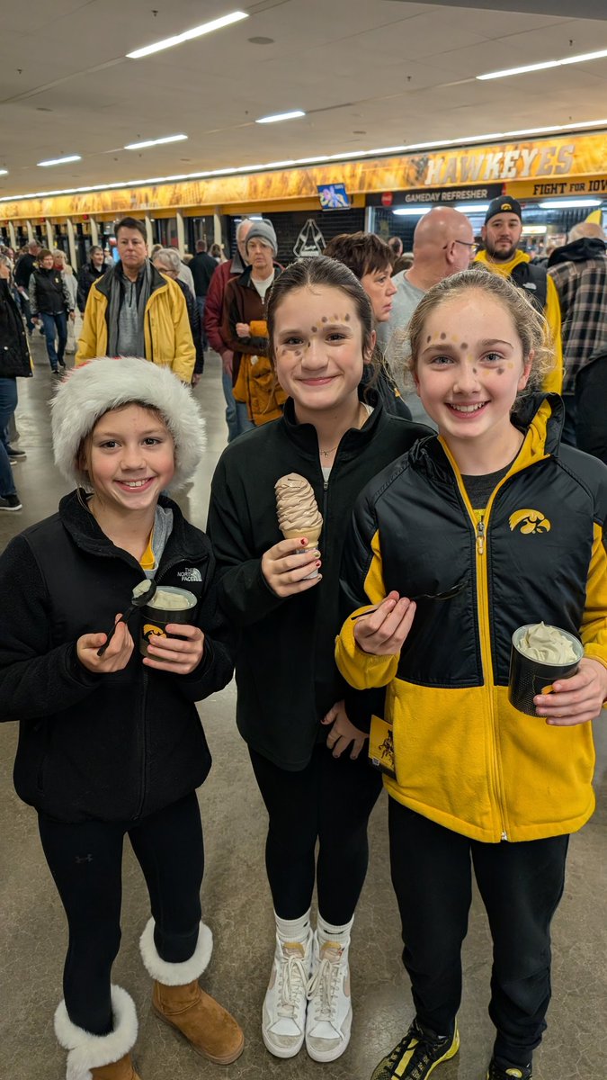 Enjoying  Carver Cones! Go Hawks! #fightforiowa