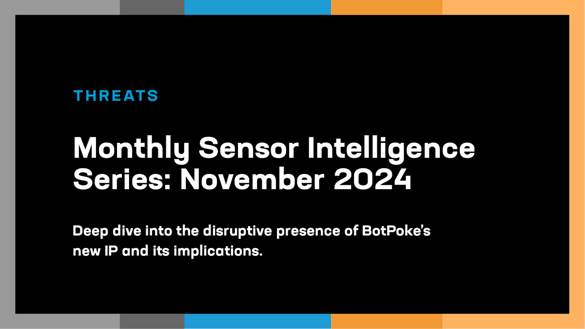 In our latest Sensor Intel Series we’re highlighting:

1️⃣ Top vulnerability alert
2️⃣ Changes in scanning patterns
3️⃣ Rising threats
4️⃣ Data insights

See what we uncovered in our analysis: go.f5.net/n3358odz
#cybersecurity #infosec #F5labs #CVEscanning