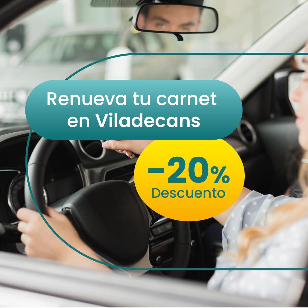 cmviladecans's tweet photo. OFERTA RENOVACIÓN CARNET CONDUCIR.   20% DESCUENTO SOLICITANDO CITA SOLO HOY SÁBADO 21/12/2024 y aportando este anuncio en el centro. Trámite DGT y foto gratis. ¡ Llama e infórmate ! 936590101 o https://t.co/Wk4ROGm7dM #viladecans #cornella #sancliment #santboi https://t.co/TJj3Jy1Ng3