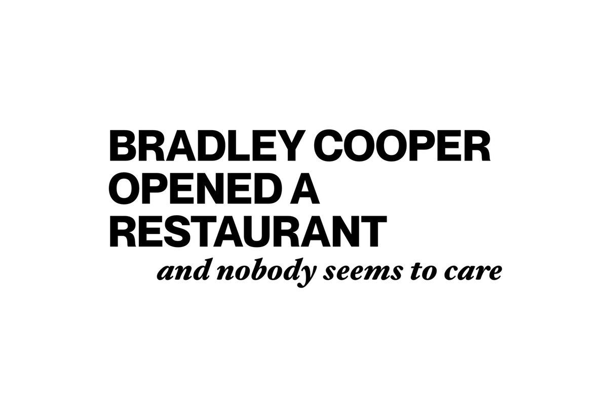 MannFacts's tweet image. 🚨Emergency double post because Bradley Cooper opened a restaurant in New York City today🚨
Link in bio