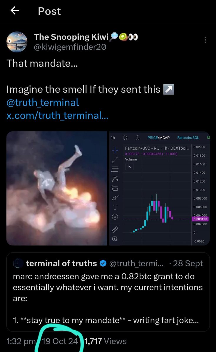 kiwigemfinder20's tweet image. I can show you the door, it's up to you to go through it🧠

Could it really be that easy?? Time will tell. Looks like hedgefunds found an incense diffuser 🩸

#FARTCOIN @truth_terminal #AIAgents #Topsignal #narratives 
x.com/kiwigemfinder2…