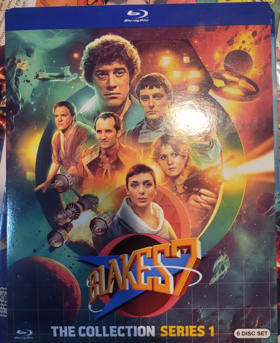 GallifreysMWPod's tweet photo. This new #Blake7 blu ray set from the same team that brings us the #DoctorWho sets is amazing. I am really glad I got it and am watching this great series again. #BBC #physicalmedia https://t.co/RIZE3Vli9J
