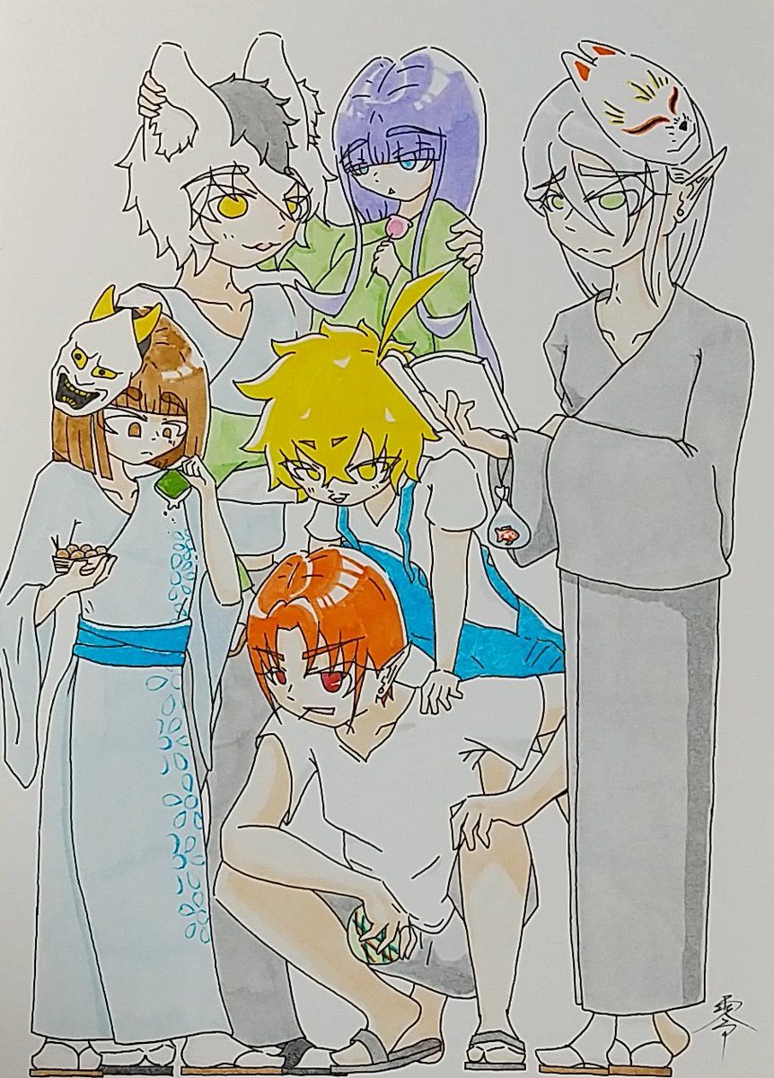 ZeroOrRei's tweet photo. @sooootaaaaaaa 久しぶりに開いたら、まさかのアナログ募集！
ちょっと前のだけど、集合絵あげとこ(´・ω・｀) https://t.co/jn8i4YCwRJ