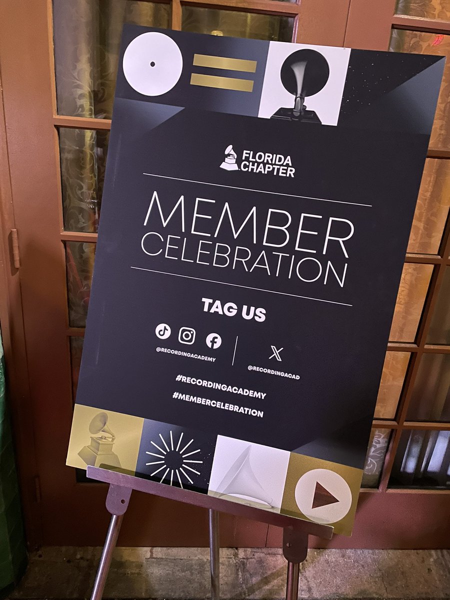 michaelgirgenti's tweet image. Thank you again @RecordingAcad #Grammys #MemberCelebration #FloridaChapter