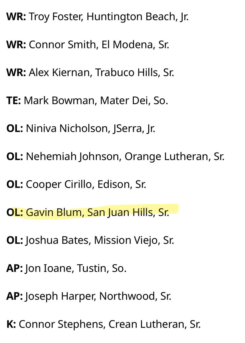 BlumGavin's tweet image. Honored to be named All County. Playing both sides of the ball is a feat, so being recognized is always an honor. Congrats to all my teammates who also made All County Teams