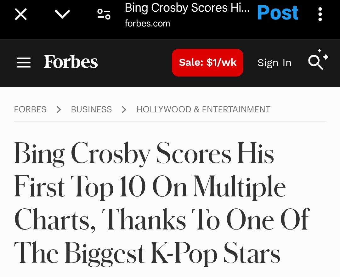 “Bing Crosby Scores His First Top 10 On Multiple Charts, THANKS TO ONE OF THE BIGGEST K-POP STAR”            the headlines 🔥

CONGRATULATIONS TAEHYUNG 
CONGRATULATIONS V
PROUD OF YOU TAEHYUNG 
#WhiteChristmasWithBingV
