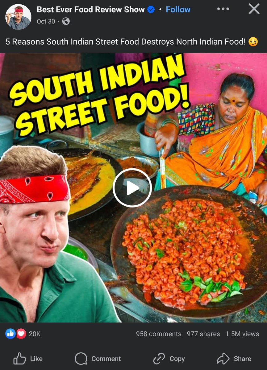 aravind's tweet photo. Deep State uses influencers to create "North Vs. South" divide using controversial posts. Then using DS fake account farms representating this or that group, nasty, hateful, incitory comments against different Indian communities are made. Dividing and weakening India using SM. https://t.co/bB5nqAsSPt