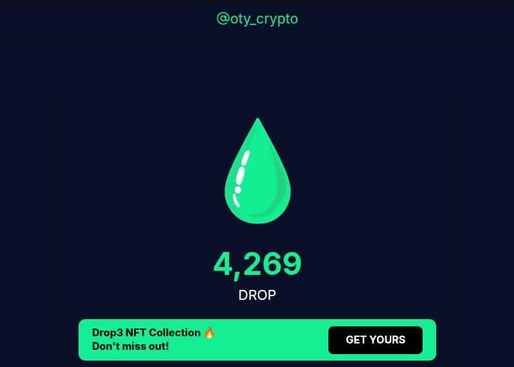 Otyconnect's tweet photo. Earn drops from the age of your twitter account
Steps
1. Click this link https://t.co/7bdHJ1xKG4
2. Get your code and paste it in your twitter bio
3. Verify... Boom 🔥🔥🔥
4. Do task and earn more drops 🔥
#AirdropCrypto #Drops #BlockBoost https://t.co/ZnLpd5AUPd