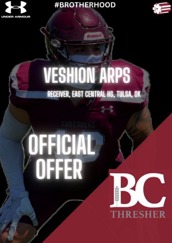 Veshion Arps (@veshion_arps) on Twitter photo After a talk with <a href="/TheTerryCook/">Coach Terry Cook</a> Im very grateful to receive an offer from <a href="/Threshers_FB/">Bethel College FB</a>
<a href="/CoachDHud_BC/">Coach Dentton</a> <a href="/Kisrow74/">Austin Kisrow</a>
<a href="/CoachGilkey/">Scotty Gilkey Sr.</a>
<a href="/CoachJimmerson/">Antwain Jimmerson</a> <a href="/ECcardsFB/">East Central Cardinals Football</a> After a talk with <a href="/TheTerryCook/">Coach Terry Cook</a> Im very grateful to receive an offer from <a href="/Threshers_FB/">Bethel College FB</a>
<a href="/CoachDHud_BC/">Coach Dentton</a> <a href="/Kisrow74/">Austin Kisrow</a>
<a href="/CoachGilkey/">Scotty Gilkey Sr.</a>
<a href="/CoachJimmerson/">Antwain Jimmerson</a> <a href="/ECcardsFB/">East Central Cardinals Football</a>