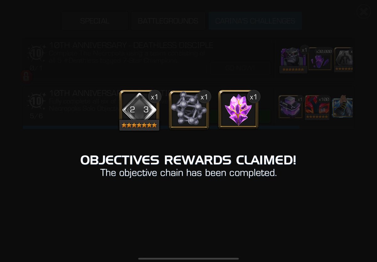 Final challenge done…for now.

The dimensional being one really was the only one that felt genuinely bad to me. The rest were fun. Especially enjoyed using Wong and Odin in their runs.

But also screw Spider-Man 2099