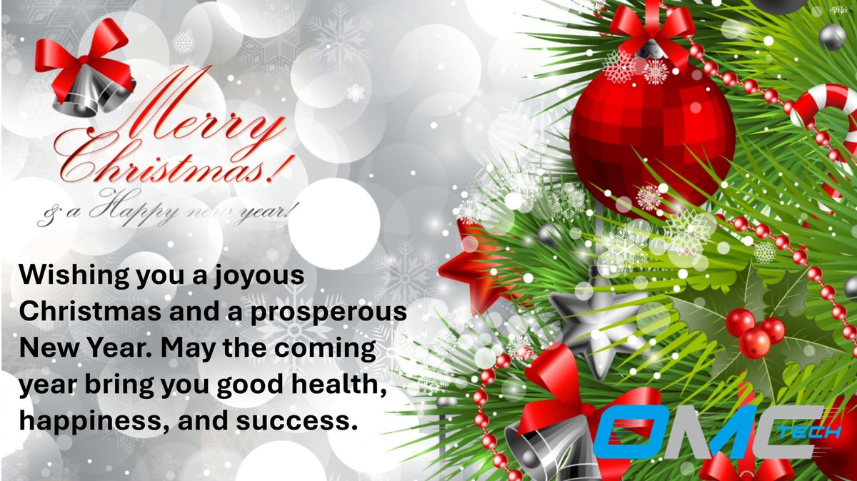 omctech's tweet image. Season’s greetings! May your holidays be filled with joy, and the New Year bring you continued success.