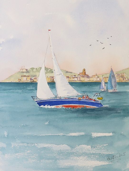 BrianPaints's tweet photo. Art of the Day: "Sailing off St Tropez". Buy at: https://t.co/YEIQGjGCk7 https://t.co/g9JNt27eW9