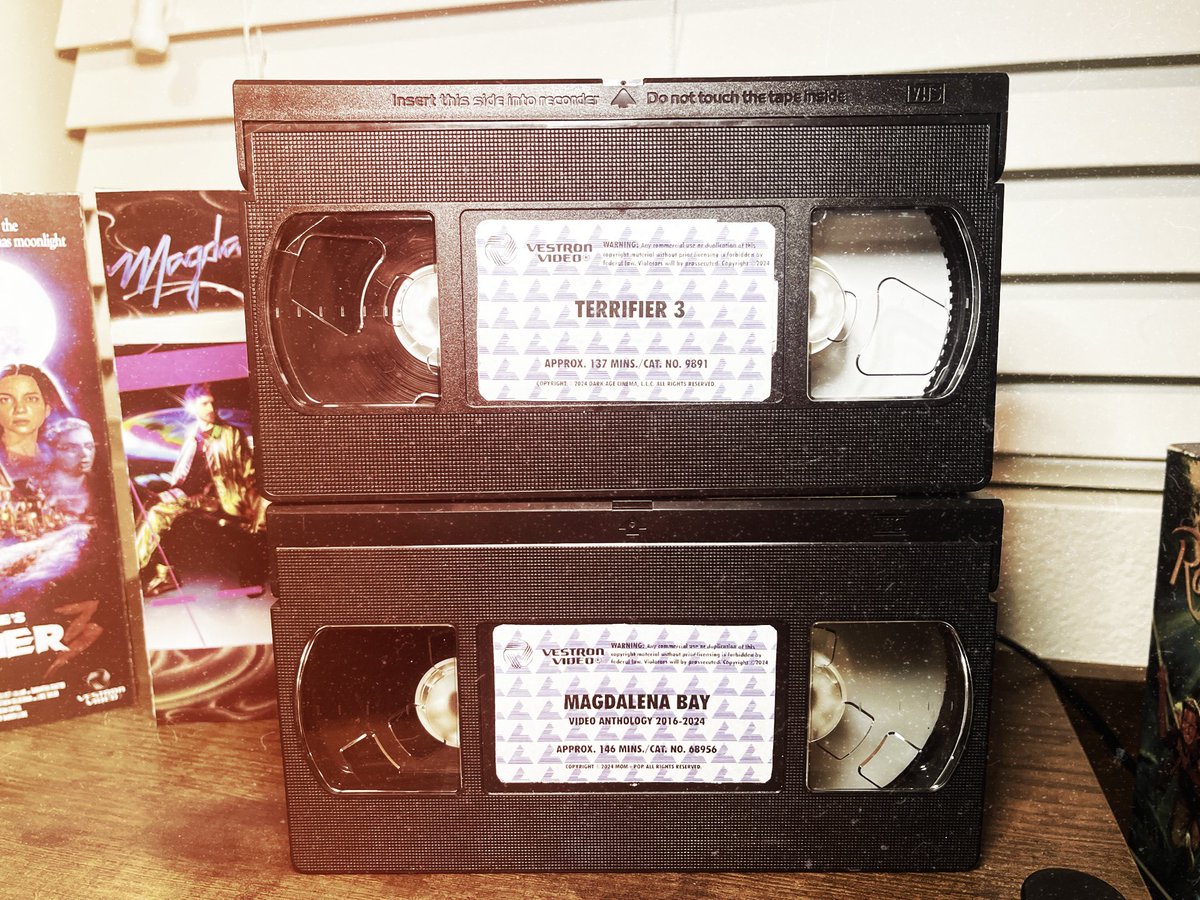 EliDPerry2000's tweet photo. New custom VHS tapes listed on my Etsy store
https://t.co/330OjSkYNo
#Terrifier3 #MagdalenaBay #HorrorCommunity #IndiePopRock #customvhs #etsyseller https://t.co/y3Rvxekrgo