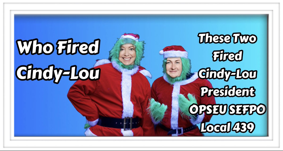 EdArvelin's tweet photo. The Grinch came early this year at the Royal Ottawa Mental Health Centre.  CEO Cara Vaccarino and Manager Kristina McGeough WRONGFULLY FIRED@OPSEU Local 439 President @ladouceur_cindy!!  #MerryChristmas #Targeted #GotYourBack #AnAttackOnOneOfUsIsAnAttackOnAllOfUs https://t.co/vxb8nI5joE