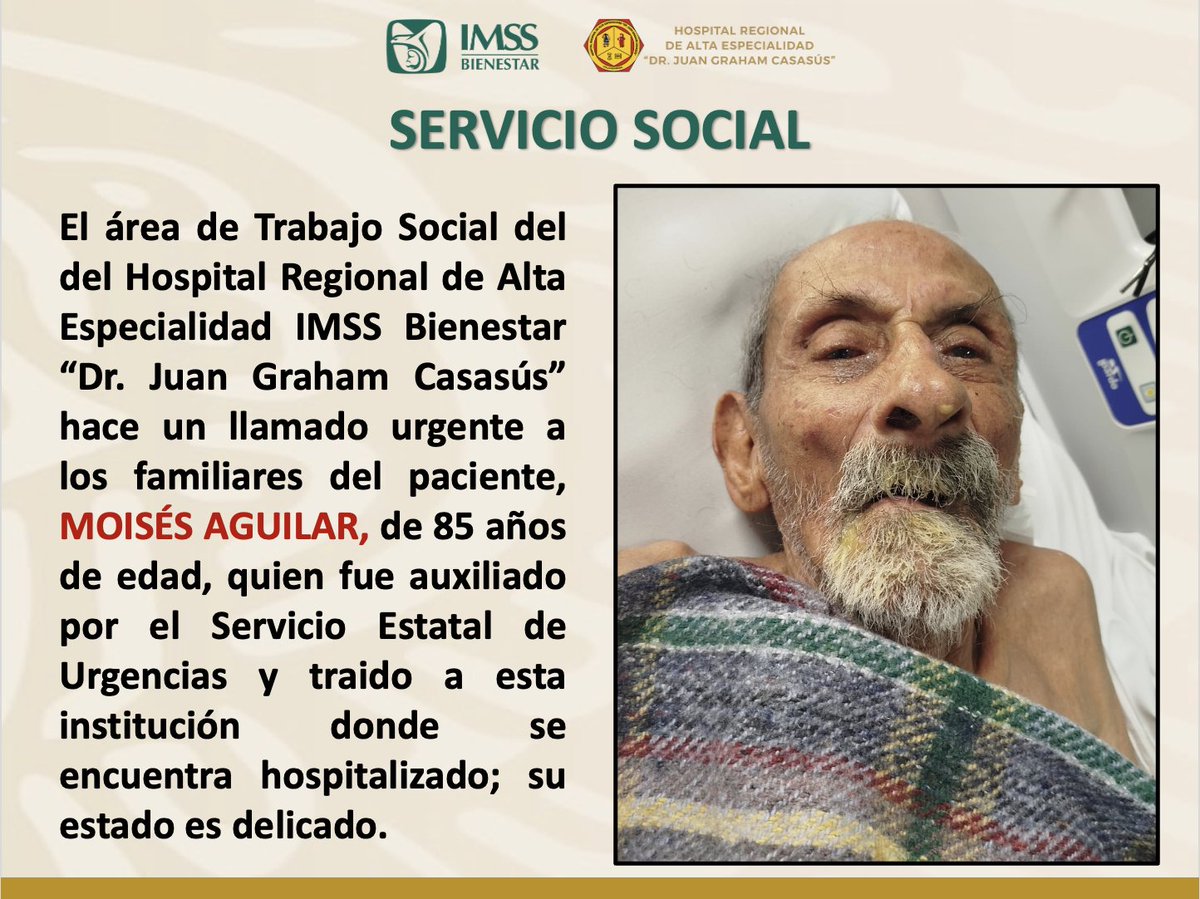 DrJuanGraham's tweet photo. Llamado urgente a los familiares.

@TVTenlinea @TabascoHOY @DiarioDeTabasco @AztecaTabasco @LaDenuncia_Tab https://t.co/UihGPGKZsr