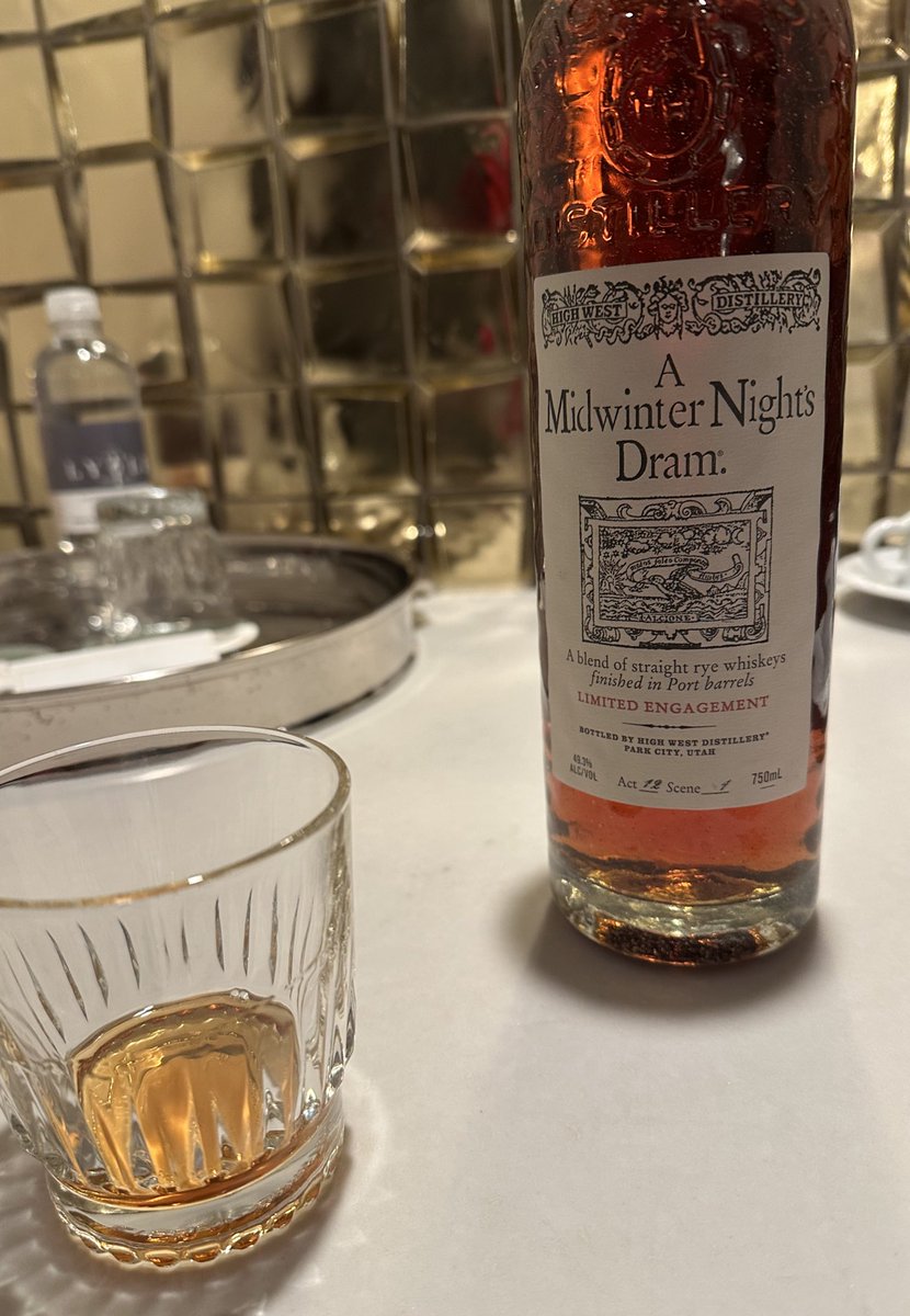 ronaldsholt's tweet photo. Finally got one. My first Midwinter (Act 12 Scene 1) $140 which I thought was reasonable. Merry xmas #highwest #bourbon #hotel #nightcap https://t.co/NgP4hFnMYG