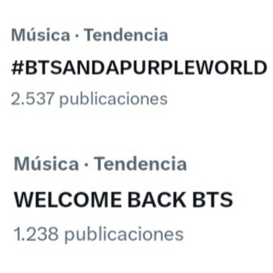 sugamihoney's tweet photo. Con esta gran dinámica fuimos tendencia, la industria no está preparada del regreso de los reyes en 2025. Como fandom unido es algo increíble 🔥

WELCOME BACK BTS 
BTS BTS BTS
#BTSANDAPURPLEWORLD https://t.co/pedQJdQnFW