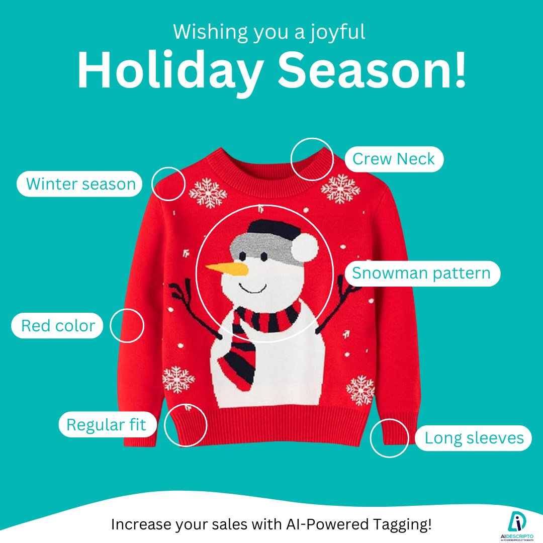 AIDescripto's tweet image. Ready to boost your sales this joyful holiday season? 🎁

❄️Boost visibility and attract customers with AI-powered tagging!

🎅 Stand out this holiday season with AIDescripto!

#aidescripto #EcommerceSolutions #products #AI #holidayseason #Christmas #Christmas2024