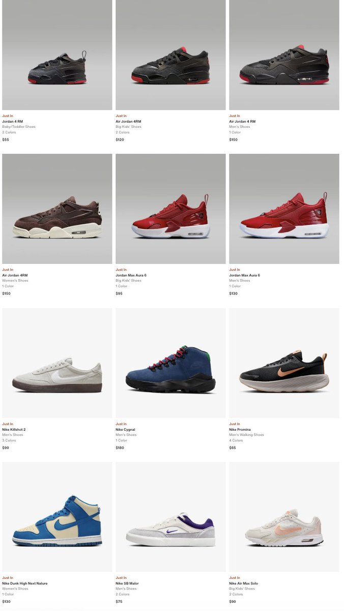 snkr_twitr's tweet photo. AD: Many NEW styles dropped today via Nike US

Shop all -> https://t.co/xrOY7yxm03 https://t.co/3sygIVNzRK