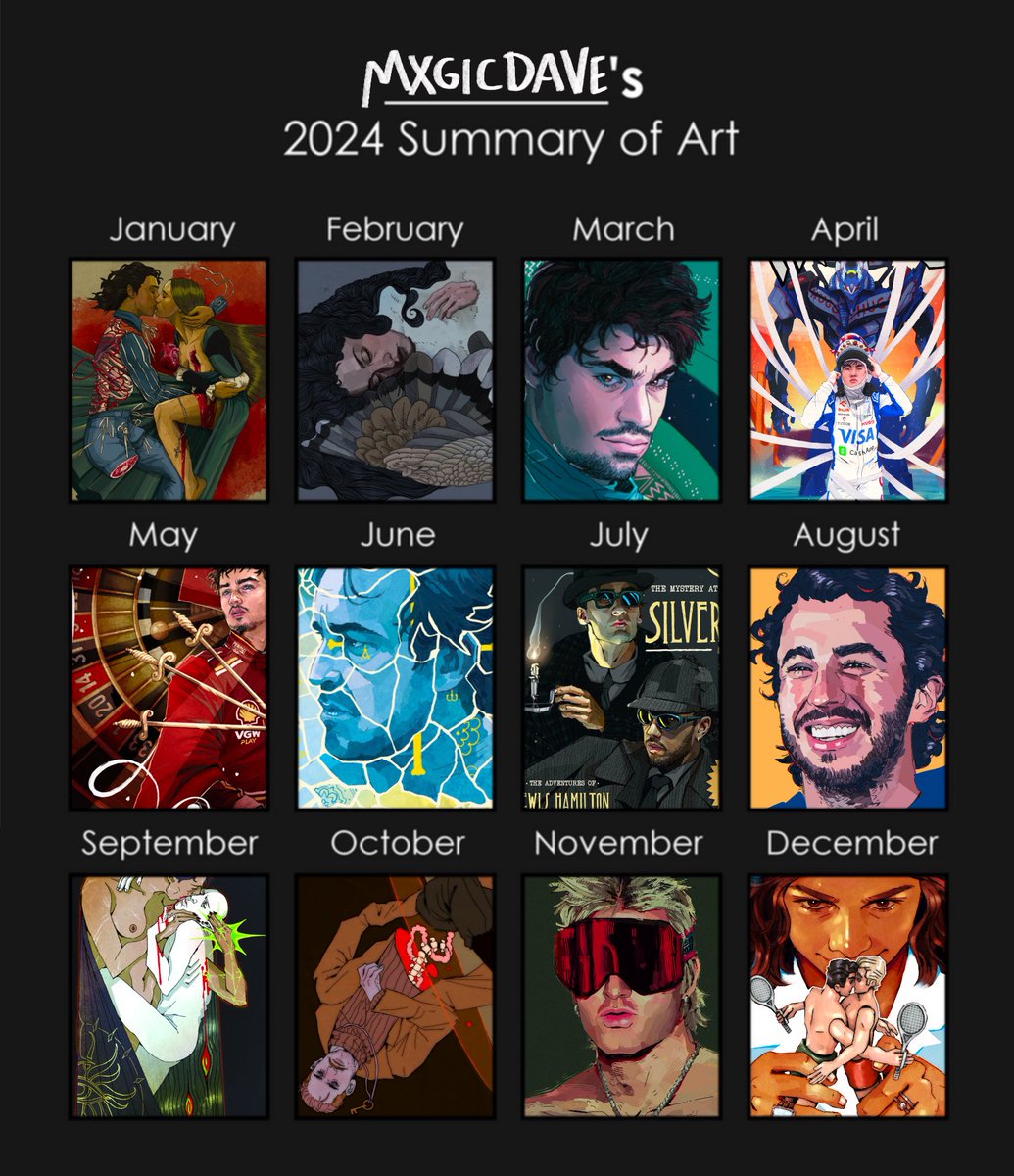 mxgicdave's tweet image. another year goes by my friends 🕊️ #2024summaryofart