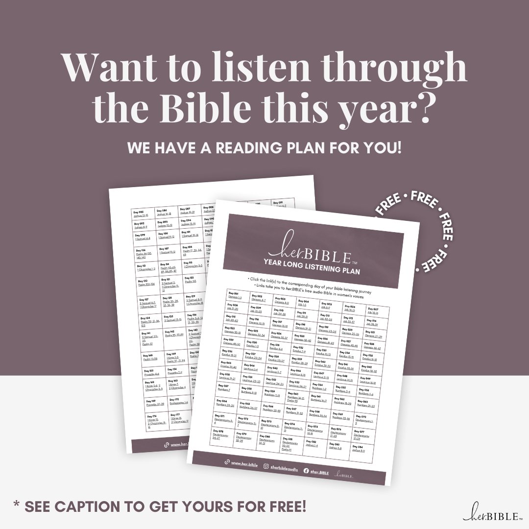 herbibleaudio's tweet image. Start the new year with God's Word! It's a great time to start the adventure of listening through the full Bible!

Email herbiblefree@cru.org with the subject "Year Long Listening Plan" to get your plan!

#biblechallenge #readthebibleinayear #biblereadingplan #newyearsresolutions
