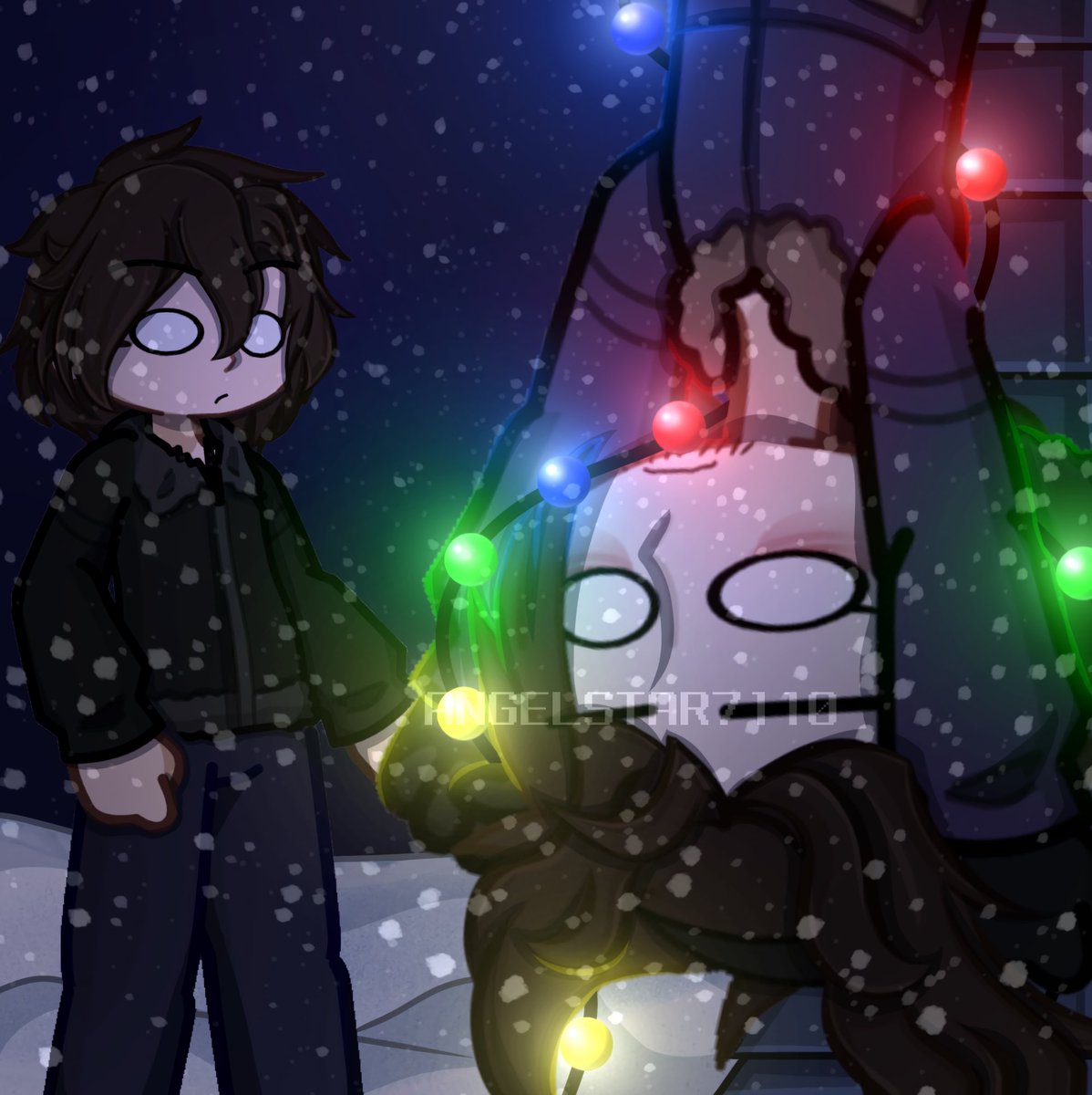 AStar6578's tweet photo. A little slip🎄✨ #FNAF #Aftonfamily https://t.co/hVip9f72sv