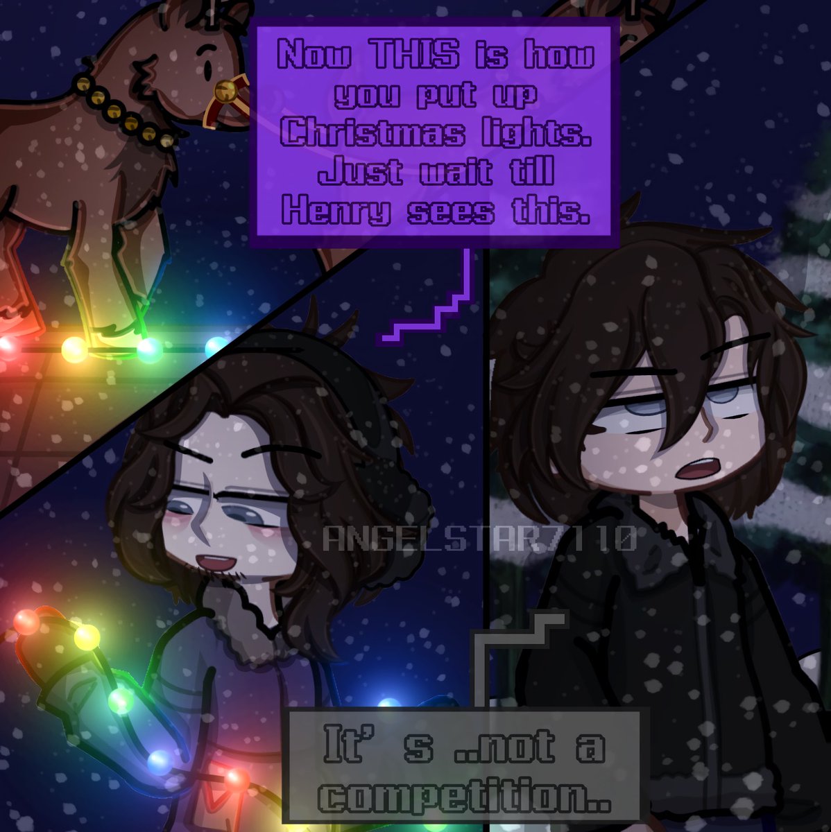 AStar6578's tweet photo. A little slip🎄✨ #FNAF #Aftonfamily https://t.co/hVip9f72sv