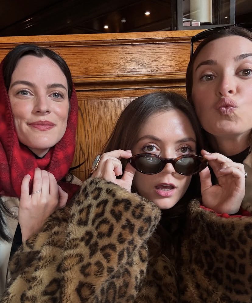 Riley Keough at St Regis Snow Polo world championships with Billie Lourd, Shaun White and Jamie Mizrahi ❄️