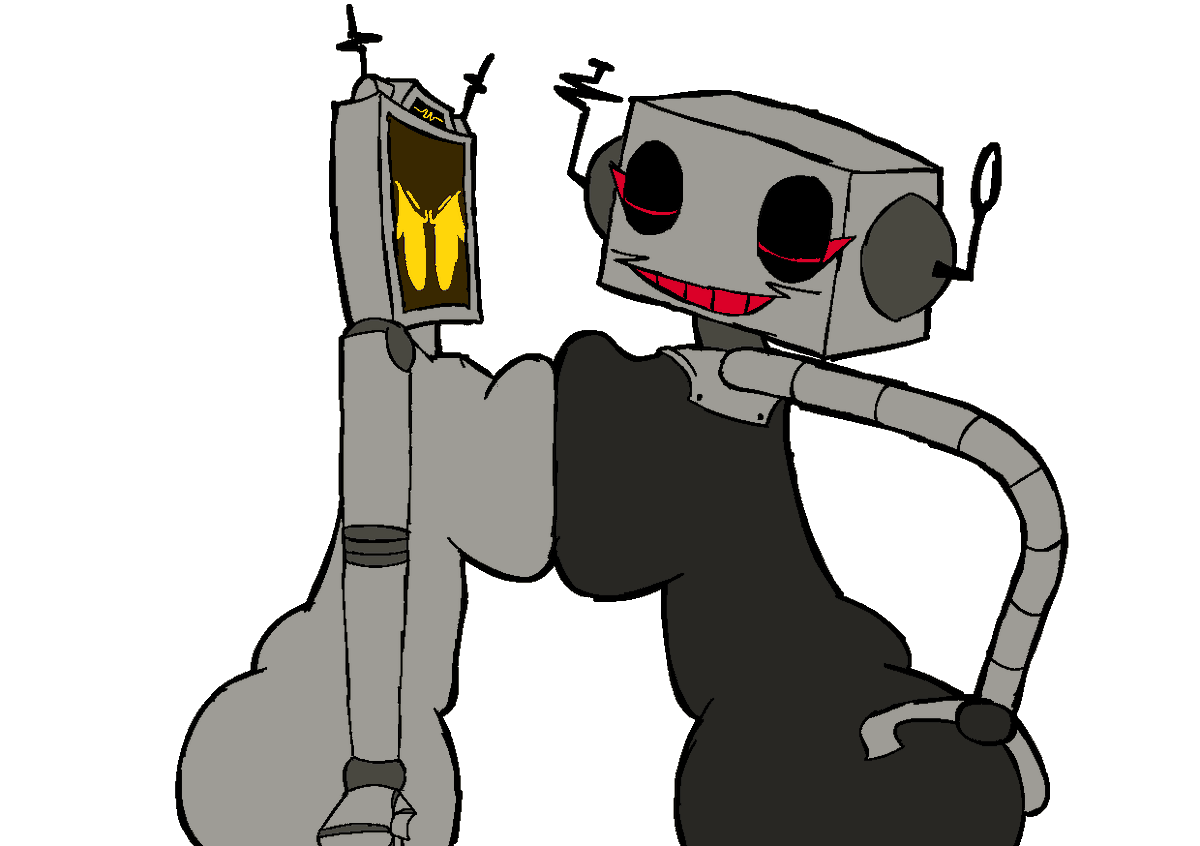 BurntToast4736's tweet photo. Dont feel like shading this, made this out of impulse and ran out of motivation #oc #robotoc #robot #robotwoman #hdhdbjdkdj #boobies https://t.co/1pqSqjFIH2