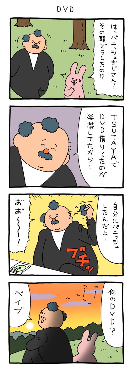 4コマ漫画 スキウサギ「DVD」 https://t.co/wfaOGeZdrq 