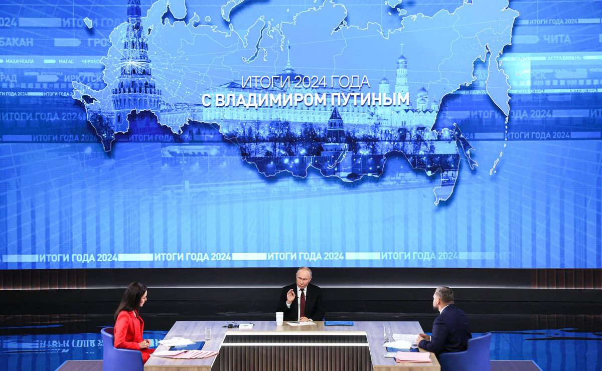RusEmbSG's tweet photo. #PutinPresser
💬 President #Putin: We have stated said that we are ready for negotiations & making compromises. It's the other side that refuses to do so. Once again: we are ready. It is necessary for the other side to be as well. #Outcomes2024 https://t.co/9kKeEuekvJ