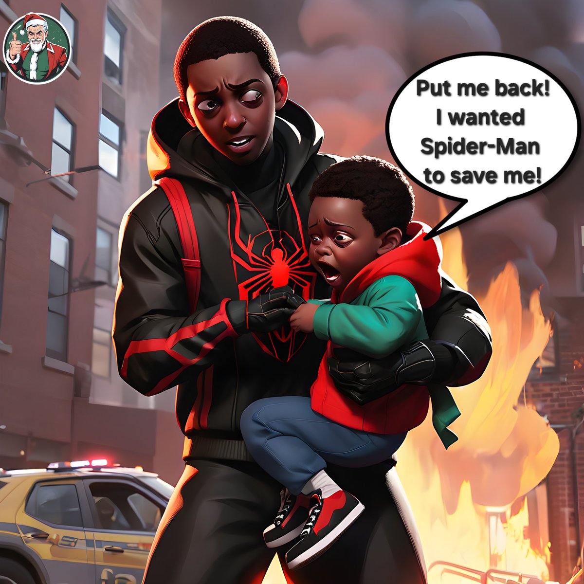 TheBugleDaily1's tweet photo. #MilesMorales #NotSpiderMan https://t.co/uwNlcr8k6E